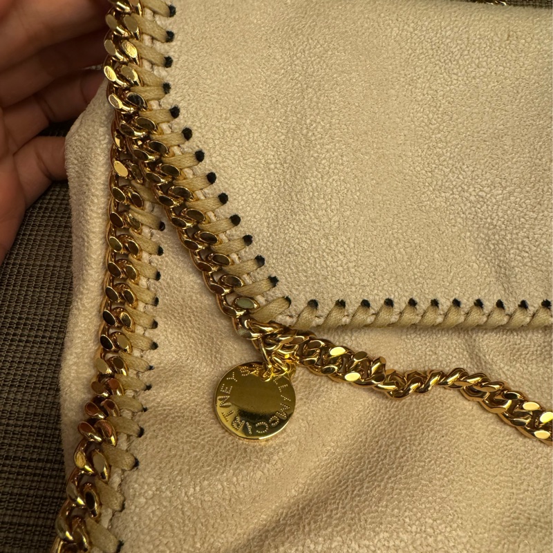 STELLA MCCARTNEY  斜背小包 奶茶配金-1