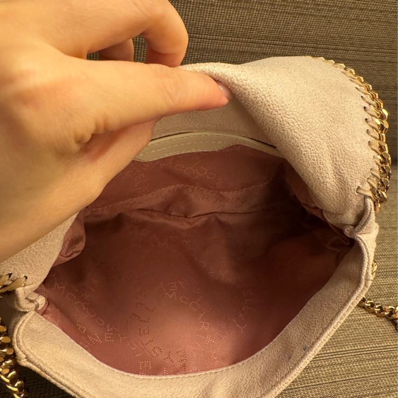 STELLA MCCARTNEY  斜背小包 奶茶配金-6