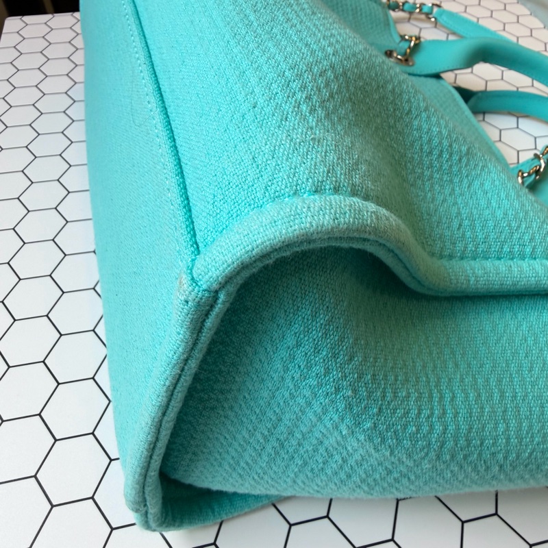 Chanel 小型購物包/沙灘包 土耳其藍-8