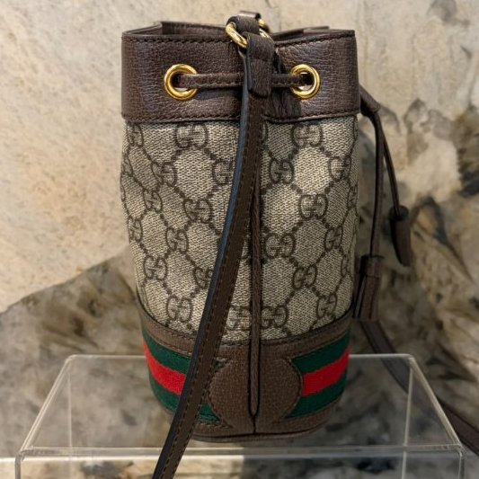 Gucci Ophidia 帆布小水桶-1