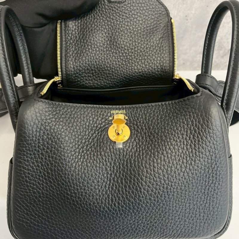 Hermes Mini Lindy 二代 黑金-7