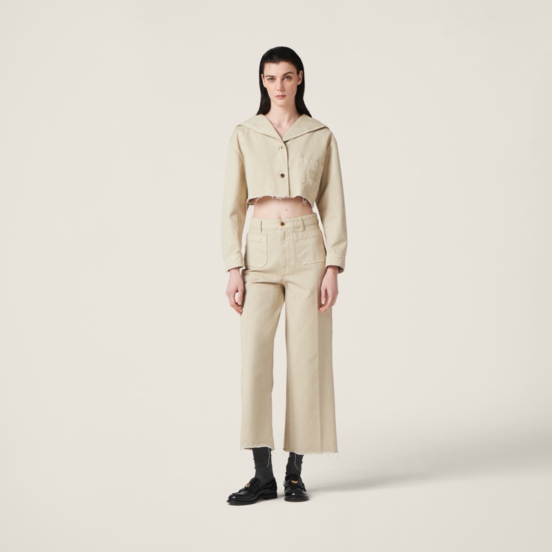 Miu Miu 女士 徽標刺繡休閒夾克IT-38 IT-40碼-1