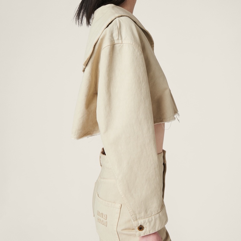 Miu Miu 女士 徽標刺繡休閒夾克IT-38 IT-40碼-3