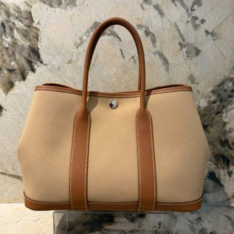 HERMES棕邊帆布GP30-0