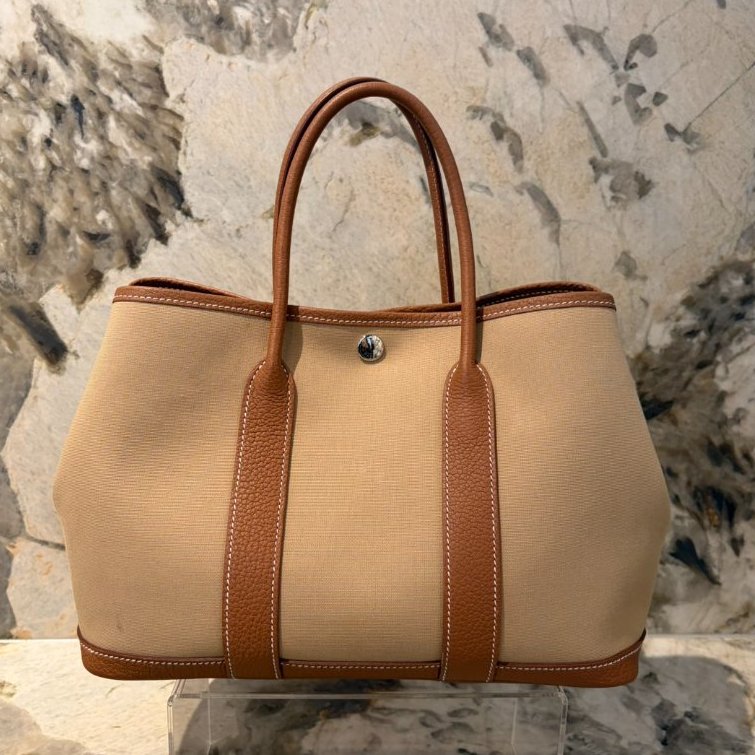 HERMES棕邊帆布GP30-2