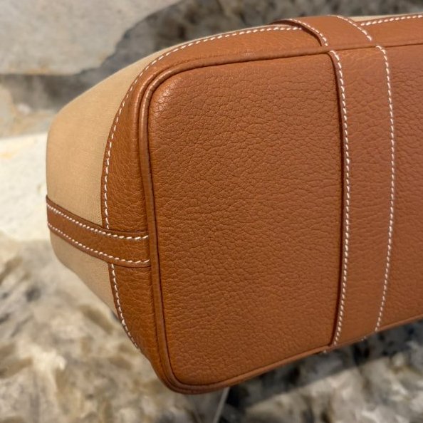 HERMES棕邊帆布GP30-5