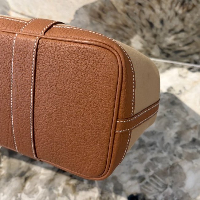 HERMES棕邊帆布GP30-6