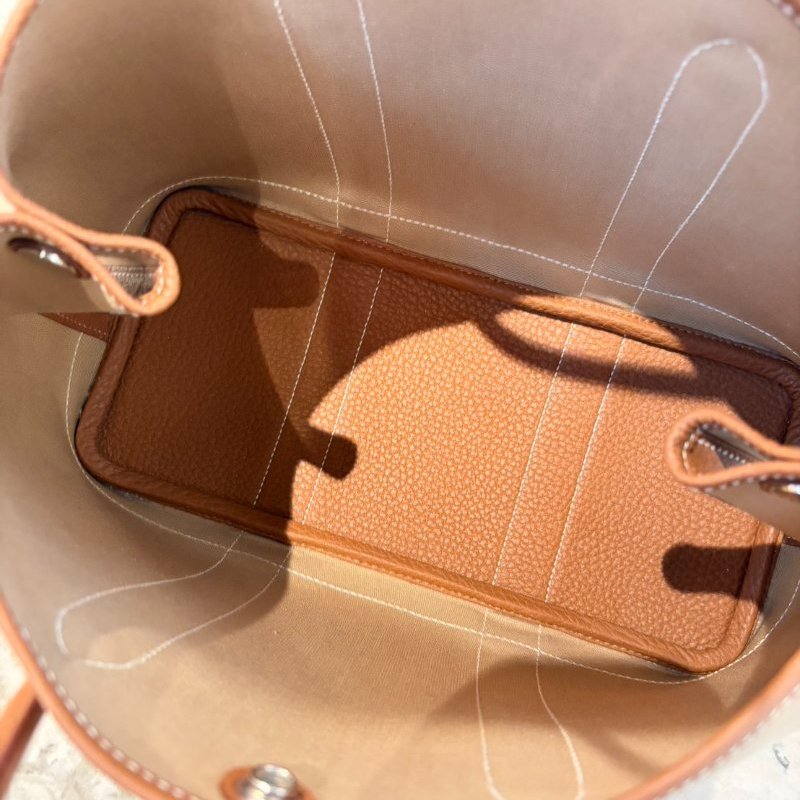 HERMES棕邊帆布GP30-7