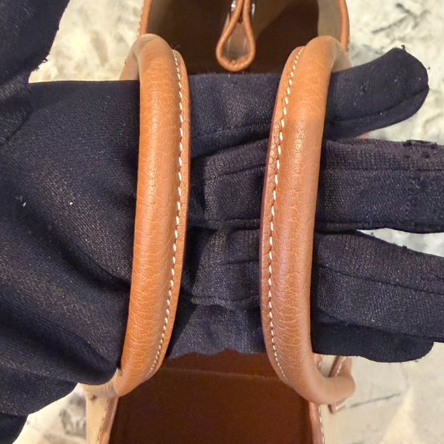 HERMES棕邊帆布GP30-8