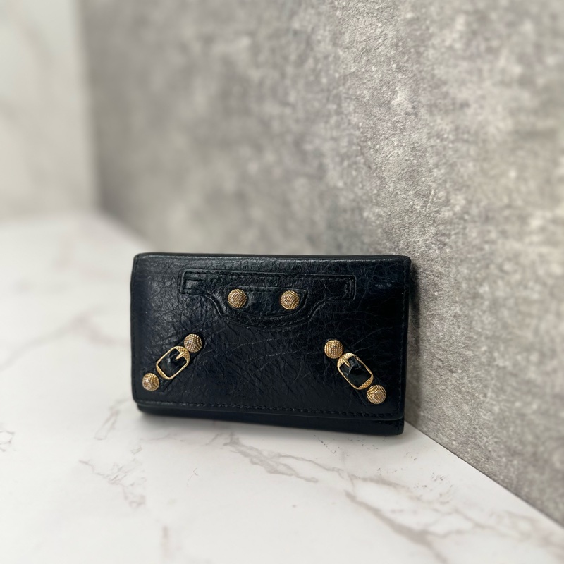 香緹國際精品 834 機車鑰匙包 黑金色-0