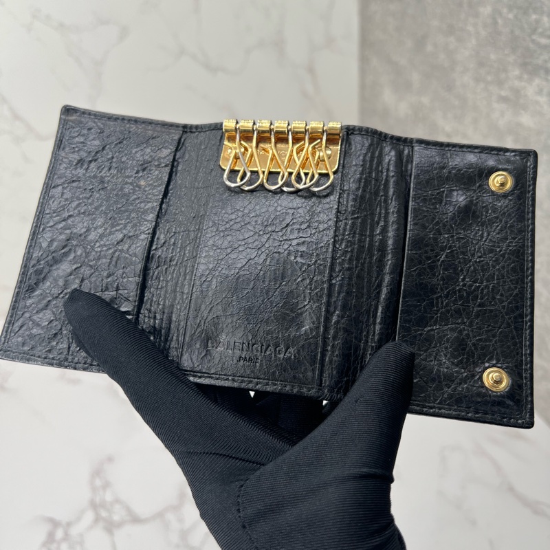 香緹國際精品 834 機車鑰匙包 黑金色-2