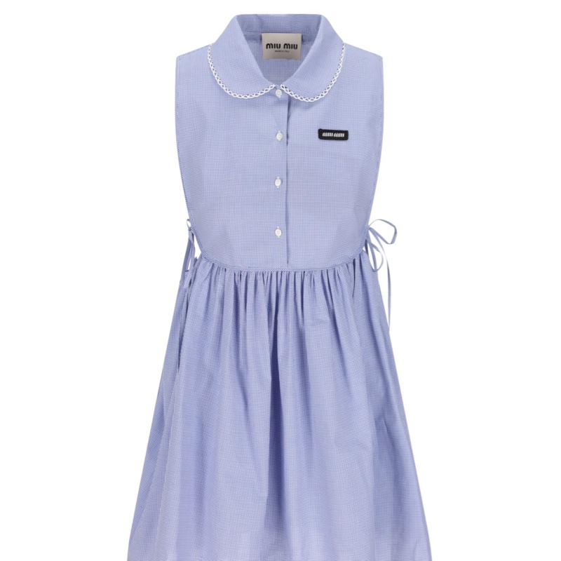 Miu Miu 女士 翻領無袖連衣裙IT-36 IT-38 IT-40 IT-42碼-4