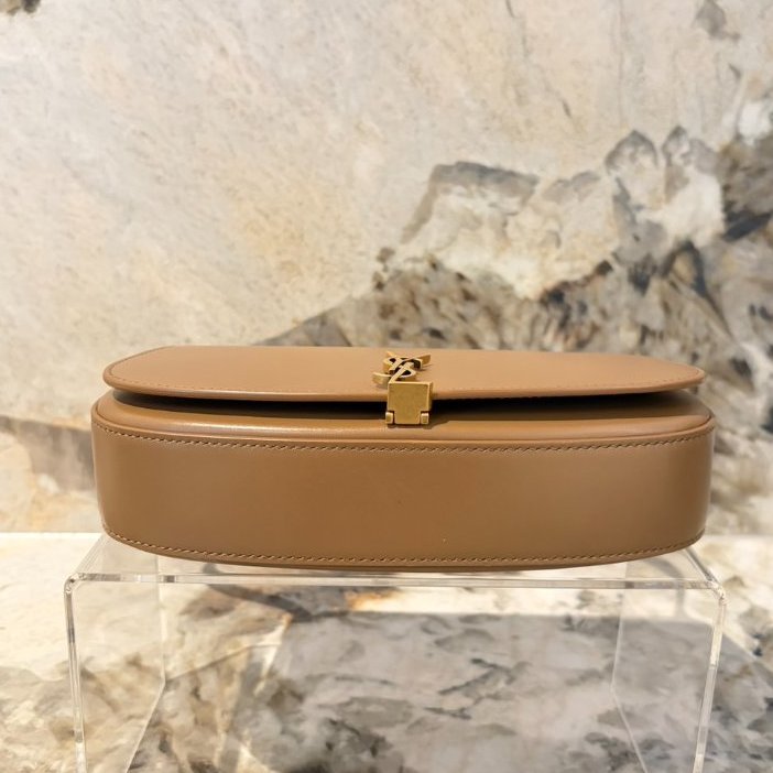 YSL-Saint Laurent 棕牛皮 VOLTAIRE BOX 肩背包-4