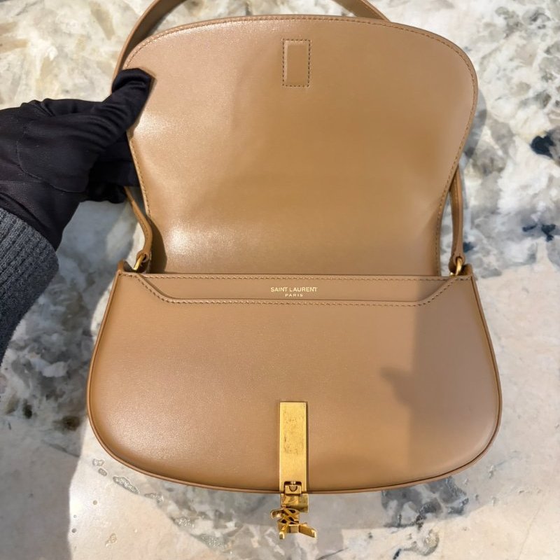 YSL-Saint Laurent 棕牛皮 VOLTAIRE BOX 肩背包-8