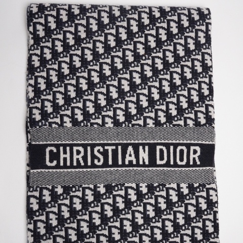 Dior 經典老花羊絨圍巾