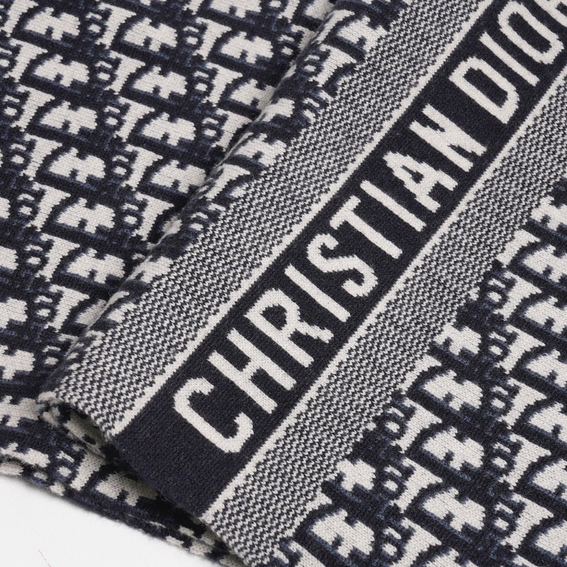 Dior 經典老花羊絨圍巾-6