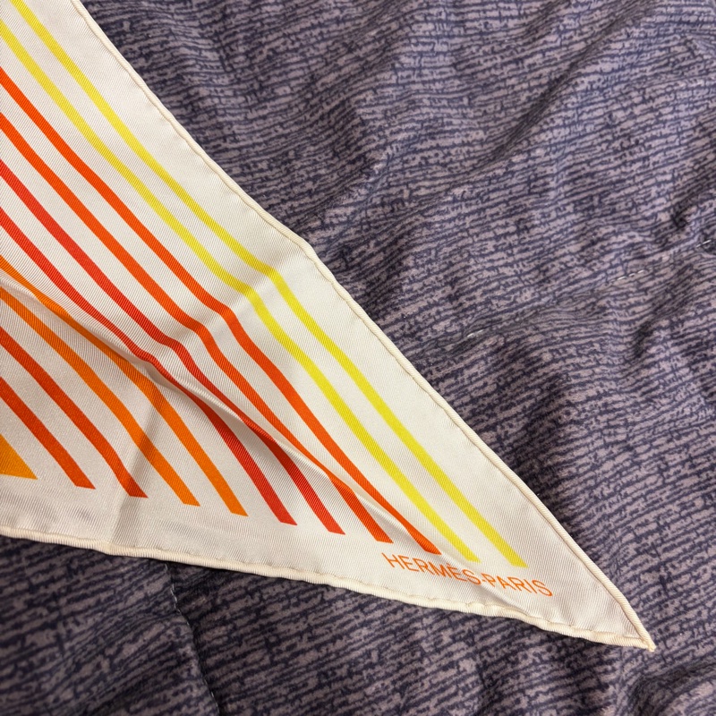 Hermes Losange絲巾 H Vibration 菱形絲巾 可當包包揹帶 絕版品-4