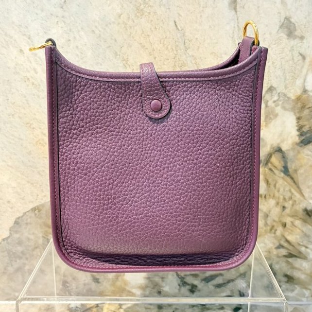 HERMES黑醋栗TC皮MINI EVELYNE-2