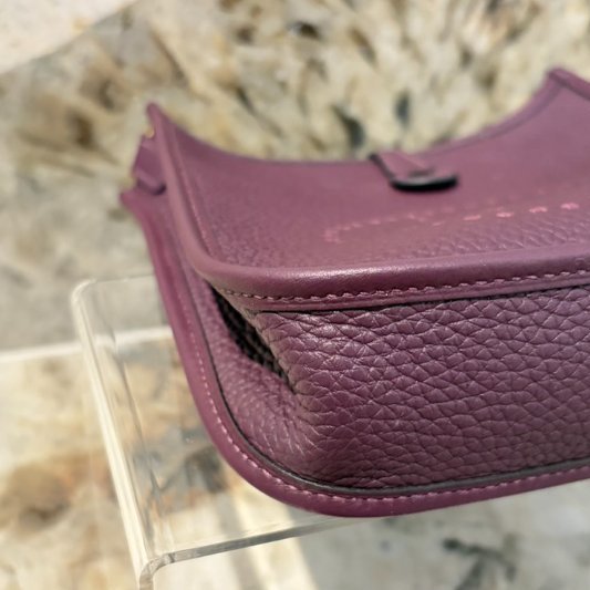 HERMES黑醋栗TC皮MINI EVELYNE-5