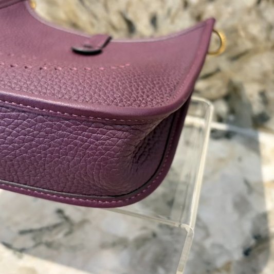 HERMES黑醋栗TC皮MINI EVELYNE-6