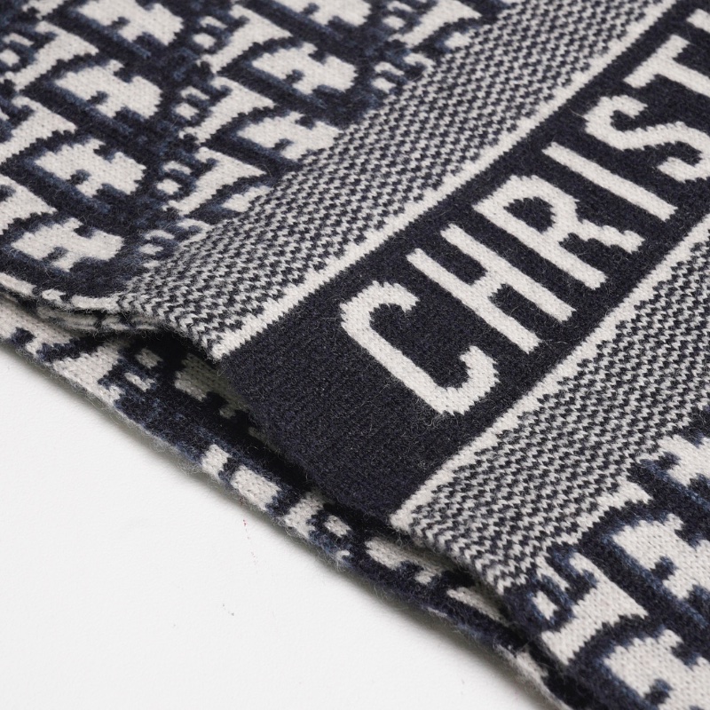 Dior 經典老花羊絨圍巾-4