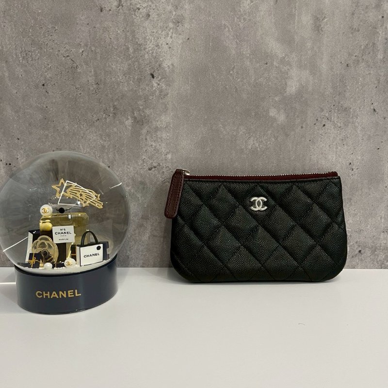 Chanel  一字零錢包 拉鍊有Chanel Logo-0