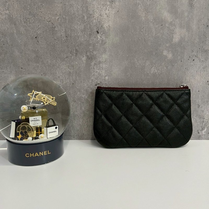 Chanel  一字零錢包 拉鍊有Chanel Logo-1