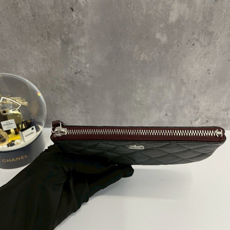 Chanel  一字零錢包 拉鍊有Chanel Logo-4