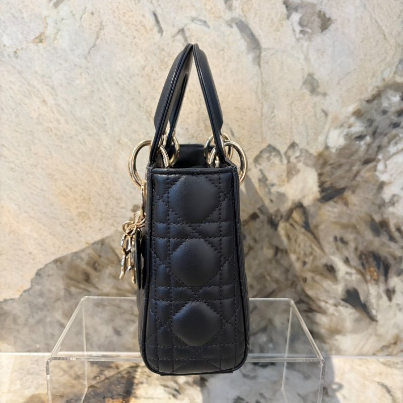 Lady Dior黑色羊皮小號Lady Dior兩用包-3