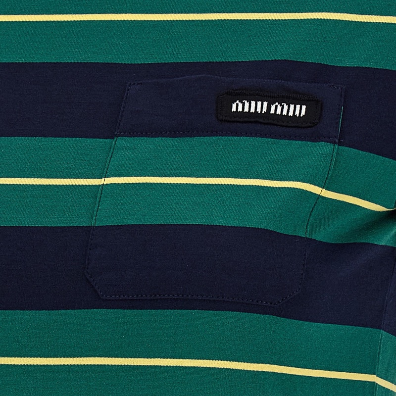 Miu Miu 女士 條紋T恤XS S M L XL碼-2