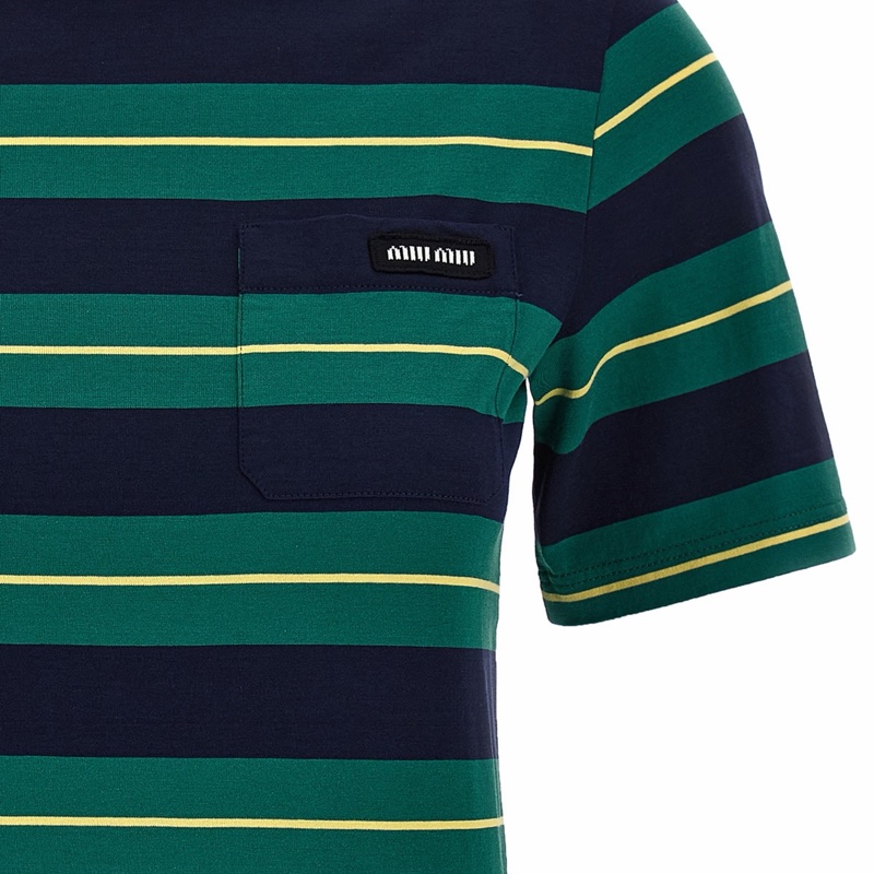 Miu Miu 女士 條紋T恤XS S M L XL碼-3