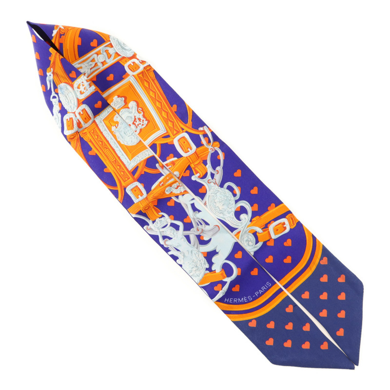 HERMES 絲質Twilly絲巾-3
