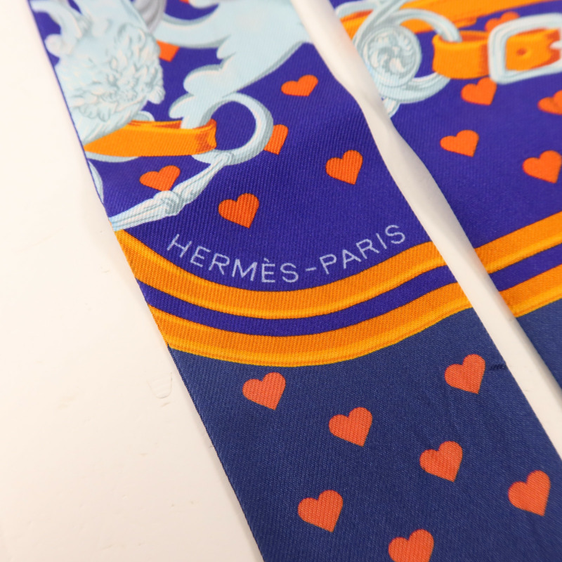 HERMES 絲質Twilly絲巾-4