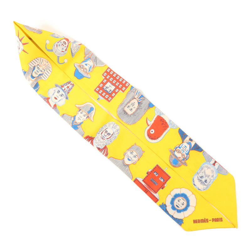 HERMES 絲質Twilly絲巾-3