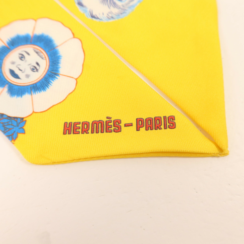 HERMES 絲質Twilly絲巾-4