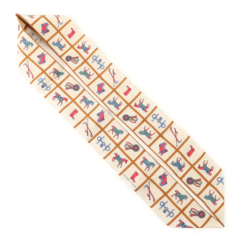 HERMES 絲質Twilly絲巾-3