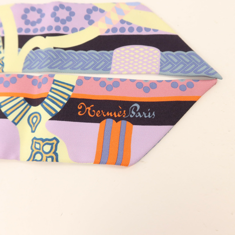 HERMES 絲質Twilly絲巾-4