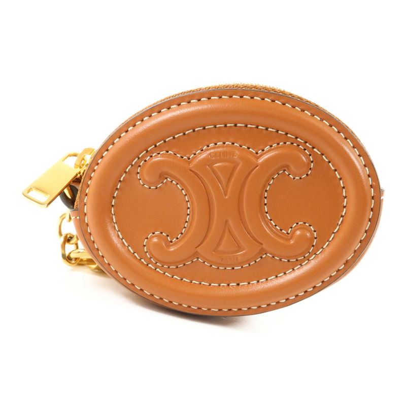 CELINE 牛皮皮革Purse with Hook金扣零錢包-1