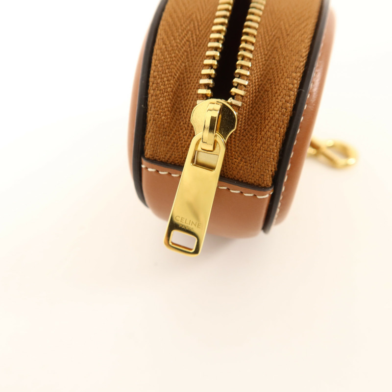 CELINE 牛皮皮革Purse with Hook金扣零錢包-8