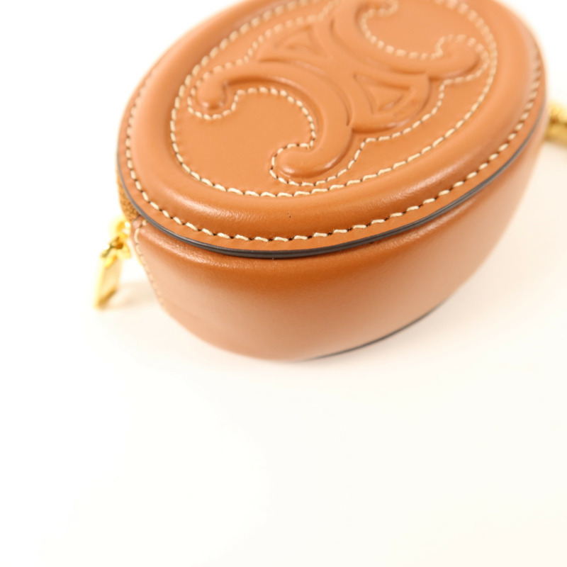 CELINE 牛皮皮革Purse with Hook金扣零錢包-10