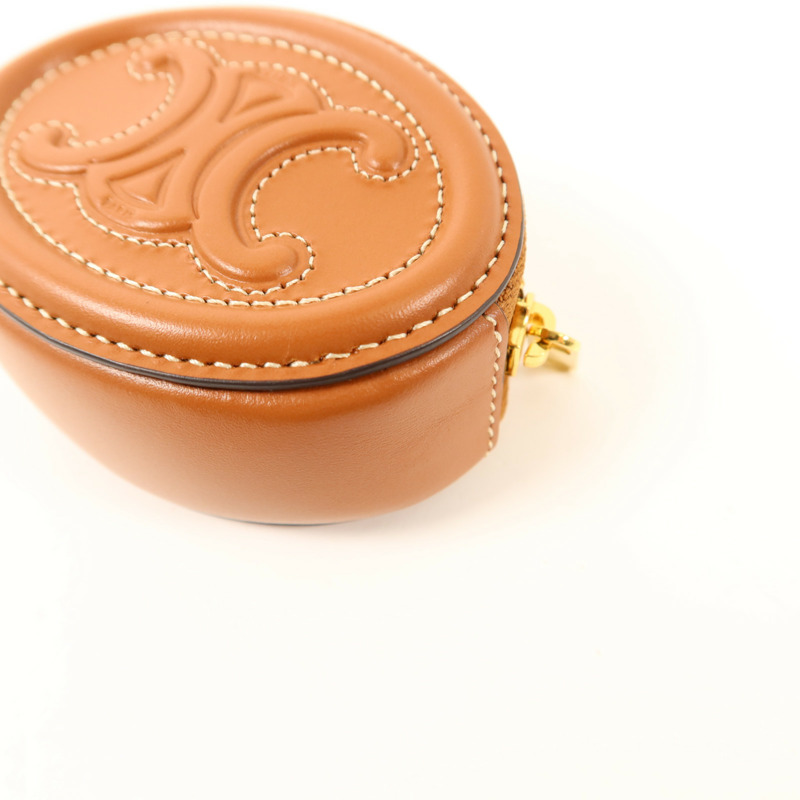 CELINE 牛皮皮革Purse with Hook金扣零錢包-11