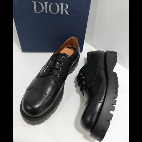 Dior Explorer III 男款皮鞋 黑色經典款德比鞋 42碼