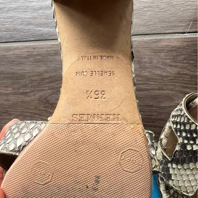 愛馬仕蛇皮拖鞋35.5碼-2