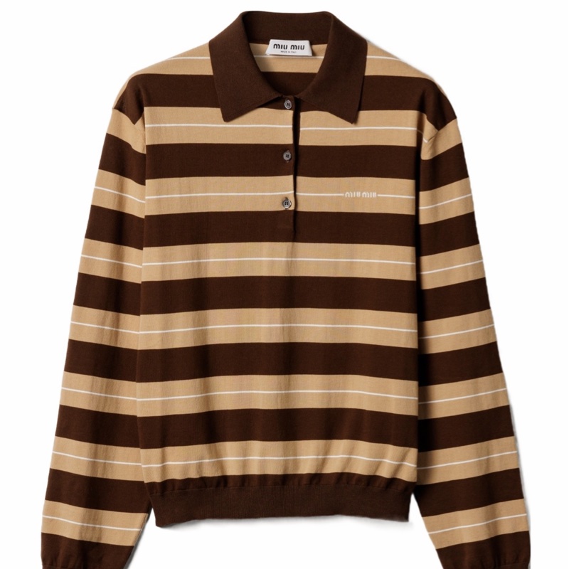 Miu Miu 女士 棉質Polo衫IT-36 IT-38 IT-40 IT-42 IT-44碼-4