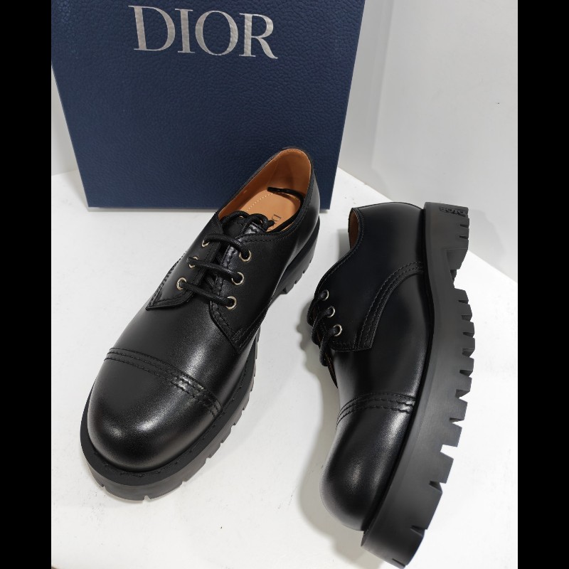 Dior Explorer III 男款皮鞋 黑色經典款德比鞋 43碼-0
