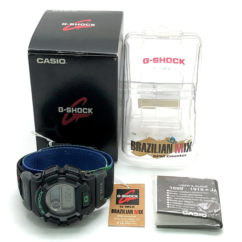 Casio G-SHOCK DW-9550BN-1T G'MIX 巴西混合腕錶,附心率計數器,黑色,1998 年 7 月發售,Mikunigaoka 商店-9