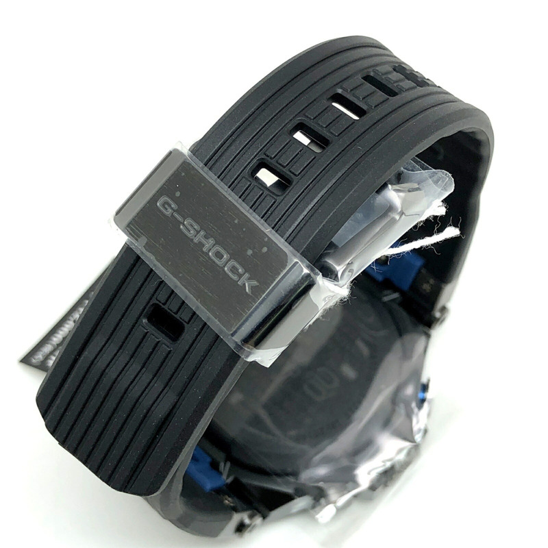 卡西歐 G-SHOCK MTG-B2000B-1A2 MT-G 手錶,電波太陽能,藍牙,Mobile Link,三重防震,雙核防護結構,柔軟聚氨酯錶帶,指針式,黑色 x 藍色金屬色,2020 年 11 月發售,Mikunigaoka 商店-6