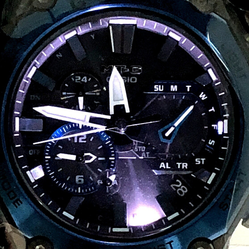 卡西歐 G-SHOCK MTG-B2000B-1A2 MT-G 手錶,電波太陽能,藍牙,Mobile Link,三重防震,雙核防護結構,柔軟聚氨酯錶帶,指針式,黑色 x 藍色金屬色,2020 年 11 月發售,Mikunigaoka 商店-8