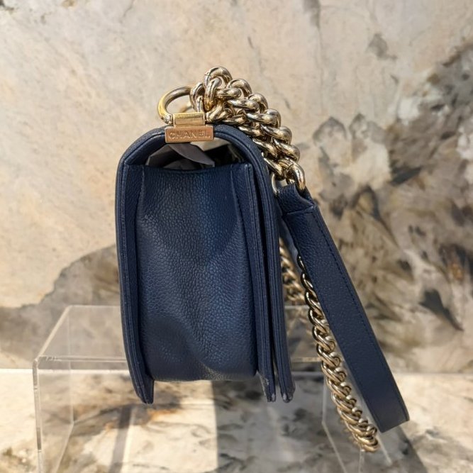 CHANEL深藍牛皮BOY25-3