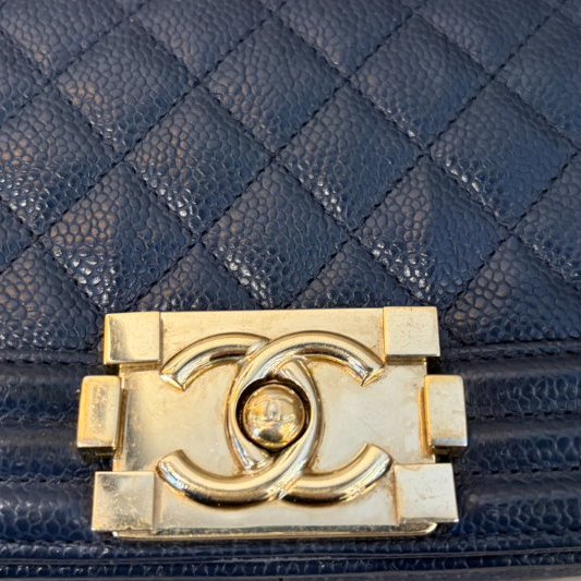 CHANEL深藍牛皮BOY25-8